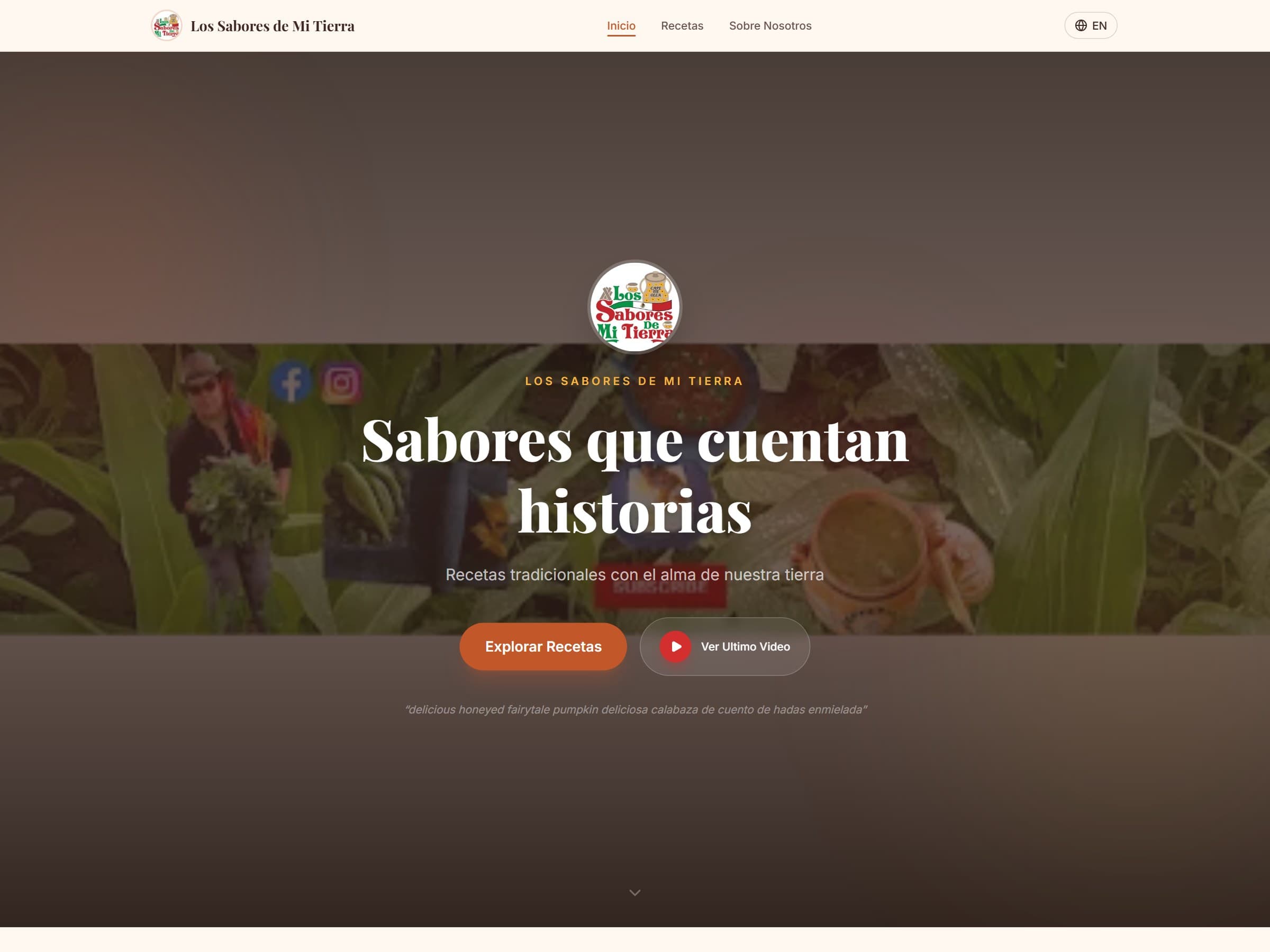 Los Sabores de Mi Tierra — Client · Web · YouTube